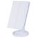 Зеркало настольное с LED-подсветкой для макияжа, размер 24х18 см, складное, увеличение х2, х3, х10, белое, BRABIX, 609337