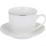 Набор чайный ГРАЦИЯ Дария 2чашки 220мл + 2блюдца, NEW BONE CHINA, 101-01018