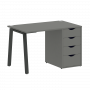 Home Office Стол письменный VR.SP-3-118.4.A Металлик/Антрацит металл 1180*720*750