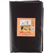 Мешки для мусора на 100 литров черные (50 мкм, в пачке 10 штук, 70x110 см)