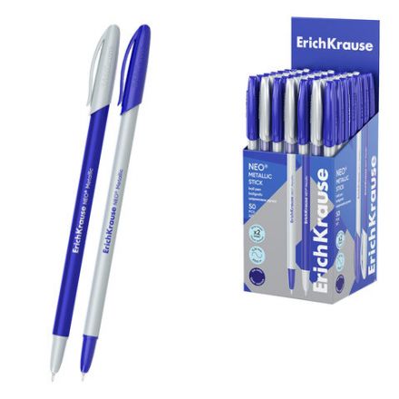 Ручка шариковая ERICH KRAUSE "Neo Stick Metallic", СИНЯЯ, корпус ассорти, узел 0,7 мм, 61009 Ручка шариковая ERICH KRAUSE "Neo Stick Metallic", СИНЯЯ, корпус ассорти, узел 0,7 мм, 61009