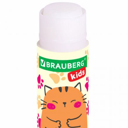 Клей-карандаш "Лапки" Cat Paw, 9 г, фигурный колпачок, 3 шт. на блистере, BRAUBERG KIDS, 271982