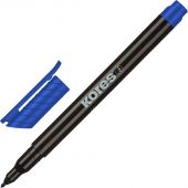 Маркер перманентный Kores синий (толщина линии 1 мм) Маркер перманентный Kores синий (толщина линии 1 мм)
