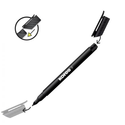 Маркер перманентный Kores синий (толщина линии 1 мм) Маркер перманентный Kores синий (толщина линии 1 мм)