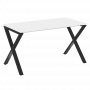 Loft Стол рабочий VR.L-SRX-3.7 Белый бриллиант/Чёрный металл 1380*720*750