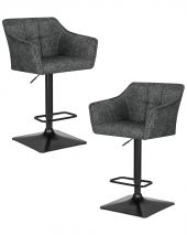 Набор 2 шт Стул барный DOBRIN RALF, серый твид (LEO11)