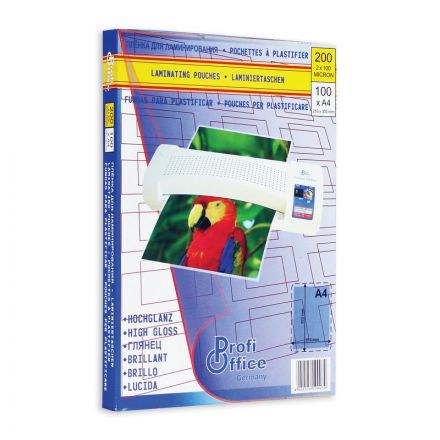 Пленка для ламинирования ProfiOffice 303x216 мм (А4) глянцевая (100 штук в упаковке)