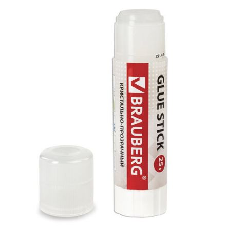 Клей-карандаш BRAUBERG "Crystal", 25 г, прозрачный, 227968, PVP Клей-карандаш BRAUBERG "Crystal", 25 г, прозрачный, 227968, PVP