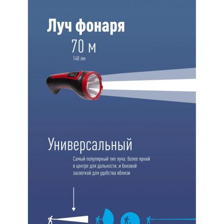 Фонарь светодиодный КОСAccu101W, 1 светодиод.