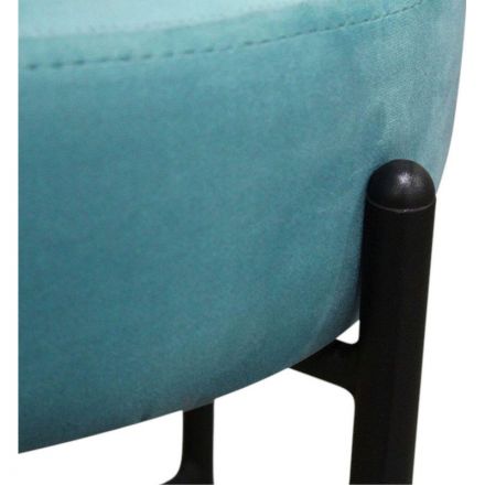 Пуф EL_ Sheffilton SHT-B4(190209/Б-7)металл черный муар/тк.голубая пастель