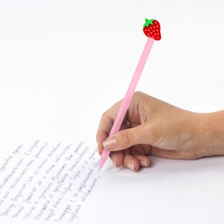 Ручка с топпером шариковая ЮНЛАНДИЯ "Фрукт", корпус ассорти, СИНЯЯ, пишущий узел 0,7 мм, 143810 Ручка с топпером шариковая ЮНЛАНДИЯ "Фрукт", корпус ассорти, СИНЯЯ, пишущий узел 0,7 мм, 143810