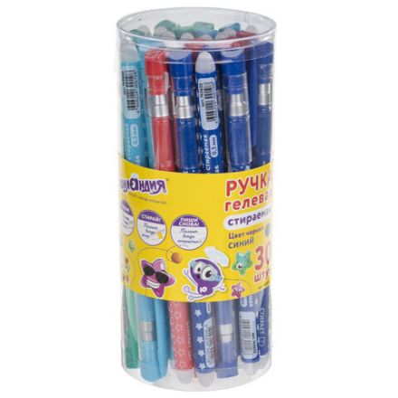 Ручка стираемая гелевая ЮНЛАНДИЯ "Звёзды", СИНЯЯ, корпус ассорти, игольчатый узел 0,5 мм, линия письма 0,35 мм, 143653 Ручка стираемая гелевая ЮНЛАНДИЯ "Звёзды", СИНЯЯ, корпус ассорти, игольчатый узел 0,5 мм, линия письма 0,35 мм, 143653