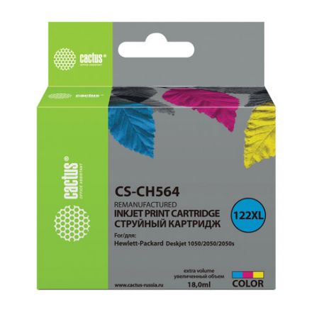 Картридж струйный CACTUS (CS-CH564) для HP Deskjet 1050/2050/2050S, цветной Картридж струйный CACTUS (CS-CH564) для HP Deskjet 1050/2050/2050S, цветной
