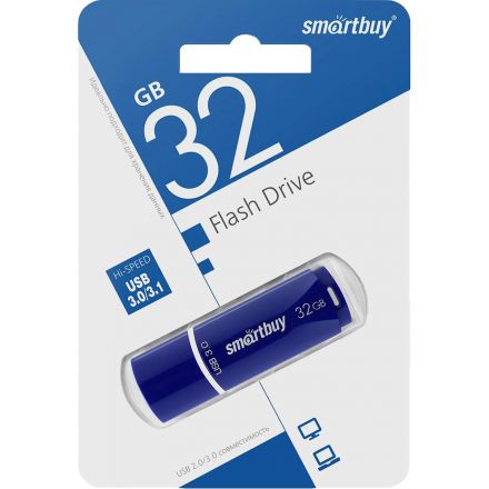 Флеш-память Smartbuy UFD 3.0 32GB Crown Blue (SB32GBCRW-Bl) - [bulk