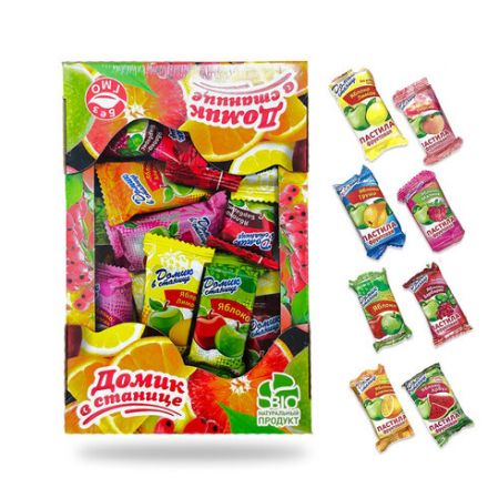 Пастила фруктовая ДОМИК В СТАНИЦЕ "Пастил-Фрут", ассорти вкусов, БЕЗ САХАРА, 500 г, для детского питани, УТ-00003120