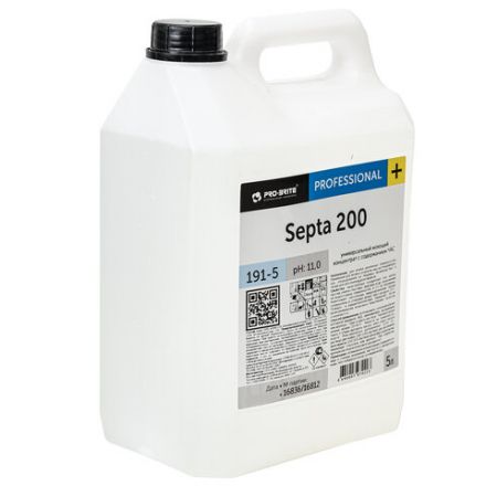 Средство моющее c дезинфицирующим эффектом 5 л PRO-BRITE SEPTA 200, концентрат, 191-5 Средство моющее c дезинфицирующим эффектом 5 л PRO-BRITE SEPTA 200, концентрат, 191-5