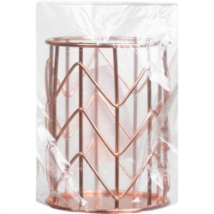 Подставка-стакан для письм принадлежн. Attache роз.золото 80x100мм металл