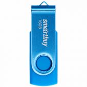 Флеш-диск 16 GB SMARTBUY Twist USB 2.0, синий, SB016GB2TWB