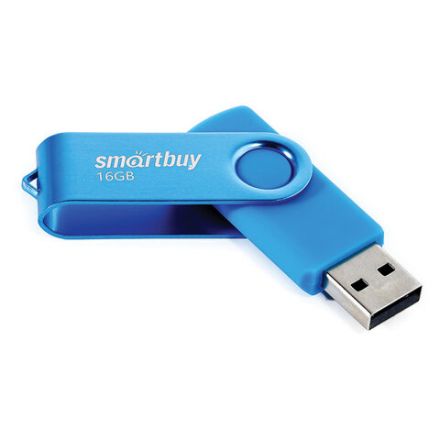 Флеш-диск 16 GB SMARTBUY Twist USB 2.0, синий, SB016GB2TWB Флеш-диск 16 GB SMARTBUY Twist USB 2.0, синий, SB016GB2TWB