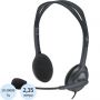 Гарнитура проводная Logitech Headset H111 Stereo grey каб.1.8м (981-000588)
