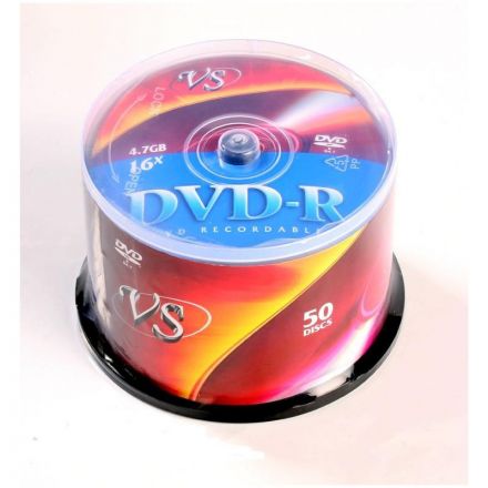 Диск DVD-R VS 4.7 Gb 16x (50 штук в упаковке Cake Box)