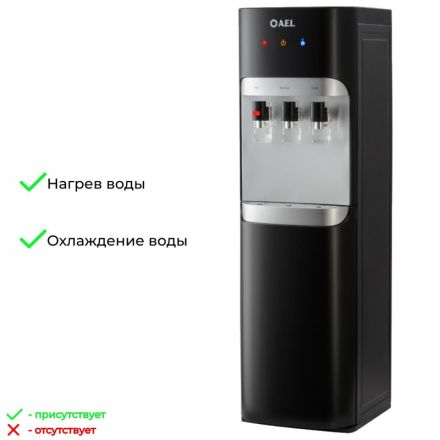 Кулер для воды AEL LD-AEL-808a matte black/silver Кулер для воды AEL LD-AEL-808a matte black/silver