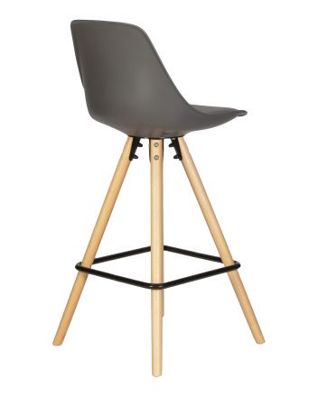 Стул полубарный DOBRIN RONNI, ножки светлый бук, тёмно-серый (GR-04) Стул полубарный DOBRIN RONNI, ножки светлый бук, тёмно-серый (GR-04)