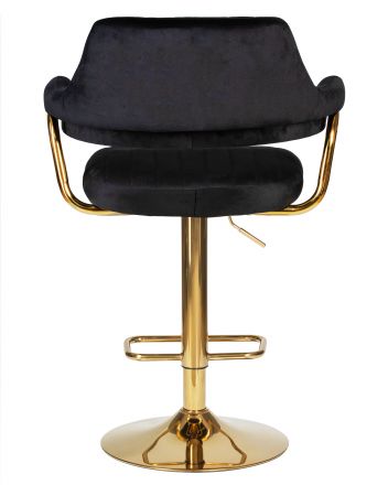 Стул барный DOBRIN CHARLY GOLD, черный велюр (MJ9-101) Стул барный DOBRIN CHARLY GOLD, черный велюр (MJ9-101)