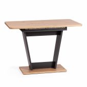 Стол обеденный FOX раздвижной ЛДСП, 68.6x110-145x75 см, Дуб артисан/Графит Стол обеденный FOX раздвижной ЛДСП, 68.6x110-145x75 см, Дуб артисан/Графит