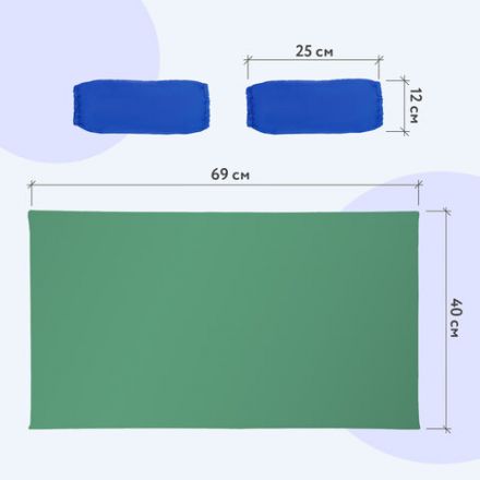 Набор для уроков труда ПИФАГОР: клеёнка ПВХ зеленая, 69х40 см, нарукавники синие, 227058 Набор для уроков труда ПИФАГОР: клеёнка ПВХ зеленая, 69х40 см, нарукавники синие, 227058