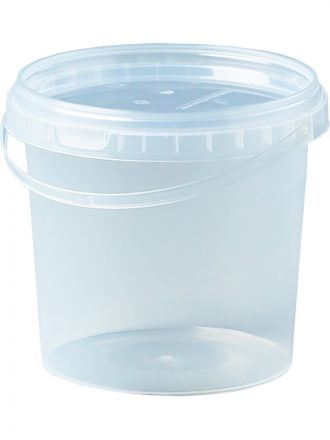 Ведро п/п 1л. с бесцветной крышкой цв. бесцветный