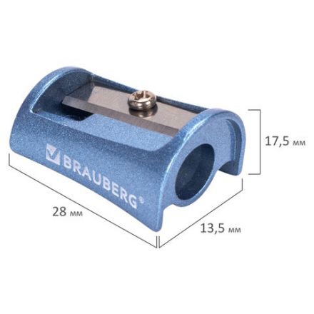 Точилка BRAUBERG "Arc", цинковая, корпус ассорти, 228455 Точилка BRAUBERG "Arc", цинковая, корпус ассорти, 228455