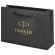 Ручка шариковая PARKER "Jotter Core Stainless Steel CT", ежедневник А5 черный, пакет, 880891