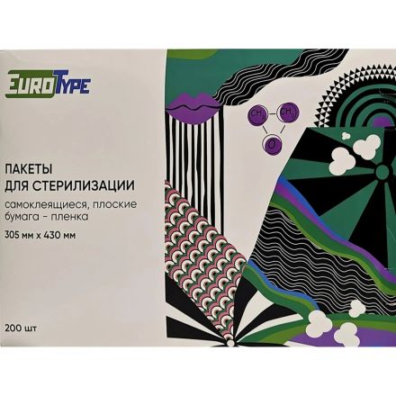 Пакет для стерилизации комби.самокл. 305 х 430 мм  уп/200шт EuroType