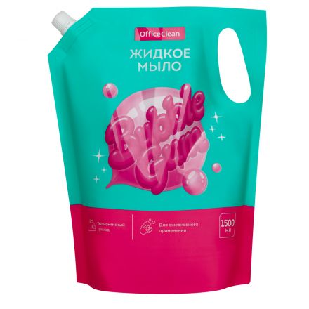 Мыло жидкое OfficeClean "Bubble gum", дой-пак, 1500мл