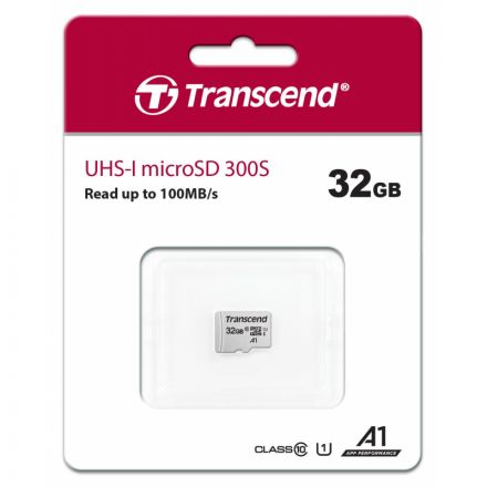 Карта памяти Transcend 300S microSDHC 32Gb UHS-I Cl10, TS32GUSD300S