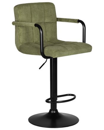 Стул барный DOBRIN KRUGER ARM BLACK, зеленый вельвет (LAR-E2041-7) Стул барный DOBRIN KRUGER ARM BLACK, зеленый вельвет (LAR-E2041-7)