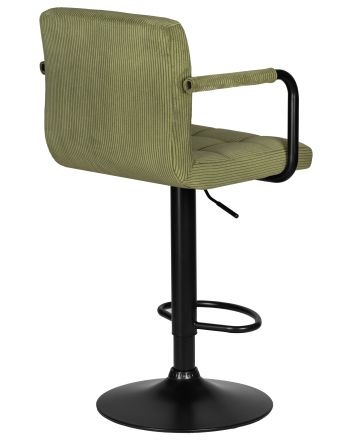 Стул барный DOBRIN KRUGER ARM BLACK, зеленый вельвет (LAR-E2041-7) Стул барный DOBRIN KRUGER ARM BLACK, зеленый вельвет (LAR-E2041-7)