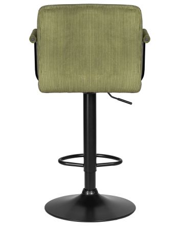 Стул барный DOBRIN KRUGER ARM BLACK, зеленый вельвет (LAR-E2041-7) Стул барный DOBRIN KRUGER ARM BLACK, зеленый вельвет (LAR-E2041-7)