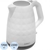 Чайник электрический SCARLETT SC-EK18P49, пластик, 2200Вт, 1.7л, белый Чайник электрический SCARLETT SC-EK18P49, пластик, 2200Вт, 1.7л, белый