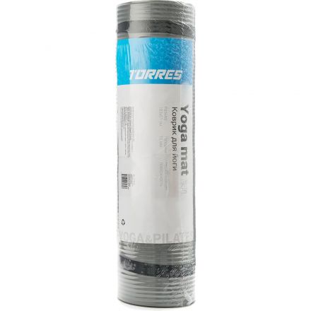 Коврик для йоги TORRES SOFT, YL10110, NBR(синт.каучук), толщина 1 см/серый
