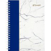 Тетрадь общая А4 120л Комус Мрамор Синий клетка,80г,греб,карт,фольга,УФ-лак