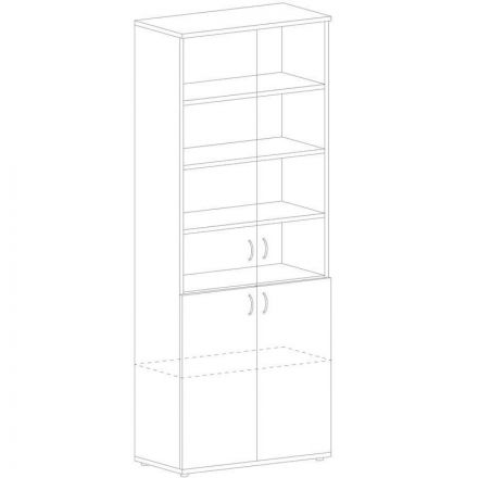 Шкаф IN Рондо витрина со стекл. дверями Ш-14н береза