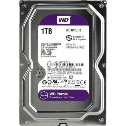 Жесткий диск WD Original Purple SATA-III 1Tb Video (WD10PURZ)