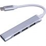 Разветвитель USB ProMega Jet HS001 USB3.0x1/USB 2.0x3/серебристый