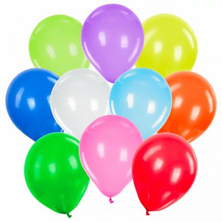 Шары воздушные ЗОЛОТАЯ СКАЗКА, 10" (25 см), КОМПЛЕКТ 50 штук, ассорти 10 цветов, пакет, 105001