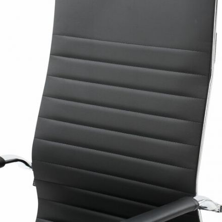 Кресло офисное BRABIX "Energy EX-509", экокожа, хром, черное, 530862