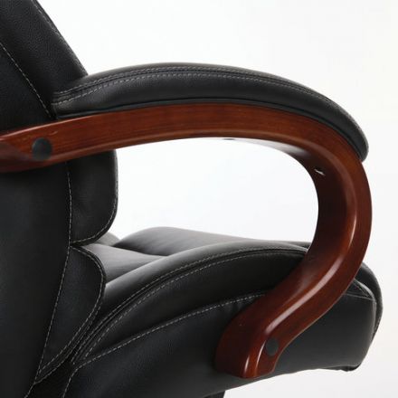 Кресло из натуральной кожи BRABIX PREMIUM "Infinity EX-707", дерево, черное, 531826