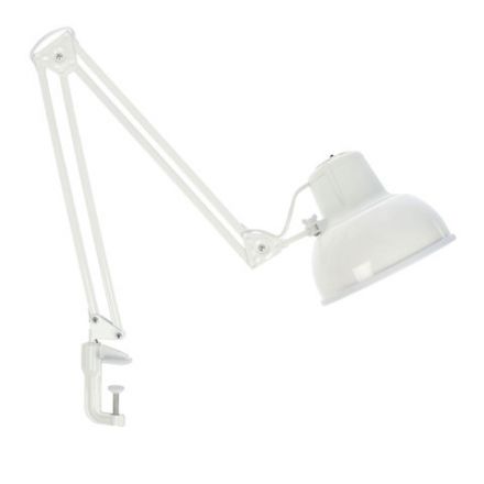 Настольная лампа светильник Бета-К на струбцине, цоколь Е27, белый Настольная лампа светильник Бета-К на струбцине, цоколь Е27, белый