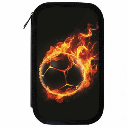 Пенал ЮНЛАНДИЯ, 3 отделения, картон с эффектом soft-touch, 19х11 см, "Fire ball", 273501 Пенал ЮНЛАНДИЯ, 3 отделения, картон с эффектом soft-touch, 19х11 см, "Fire ball", 273501